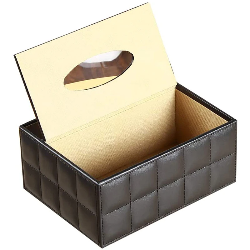 

Многофункциональный кожаный карандаш Дистанционное Управление держатель и крышки коробки из папиросной бумаги, квадратный Рабочий стол л...