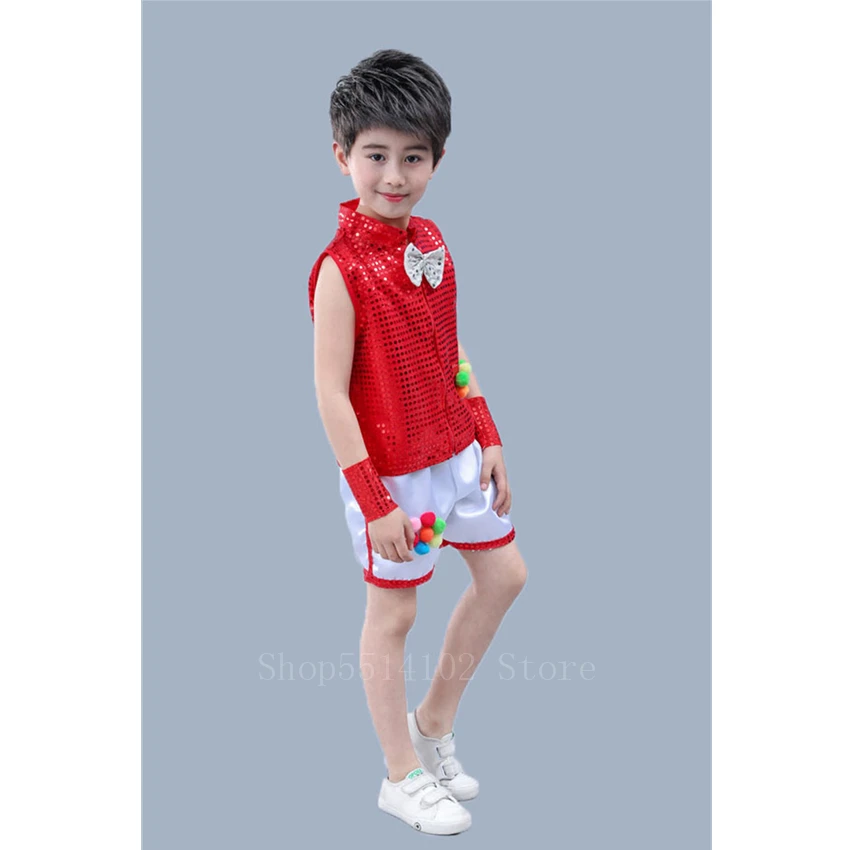 Детская семейная одежда новый стиль пайетки для мальчиков хип хоп джаз детские