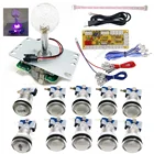 Панель управления игрой, аркадный джойстик, набор сделай сам с нулевой задержкой, набор сделай сам, USB энкодер для ПК, светодиодный джойстик, кнопки с подсветкой