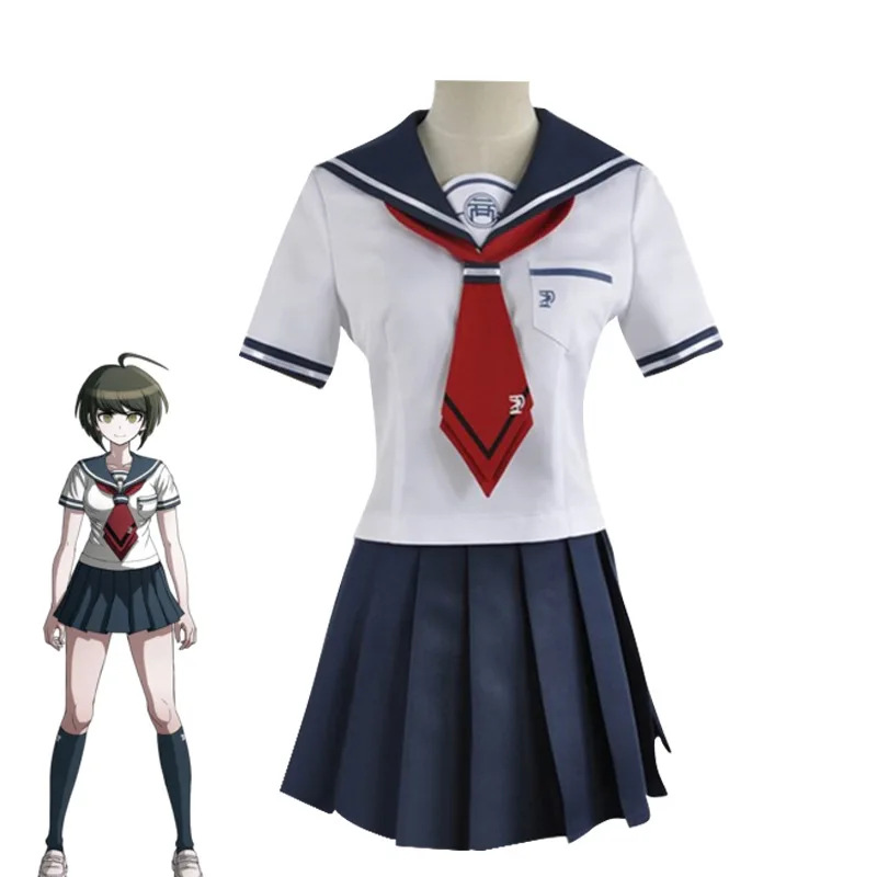 

Absolute Despair Girl Another Episode Naegi Komaru Danganronpa Cosplay Costume Adult Women Sailor Suit Skirt Red Tie Stockings