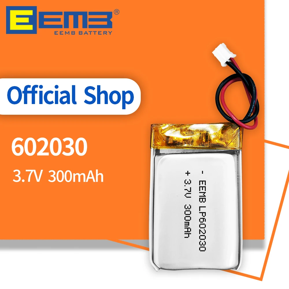 

Литий-полимерная аккумуляторная батарея EEMB 602030 3,7 в 300 мАч для GPS-навигатора MP5 Bluetooth динамика камеры DVR