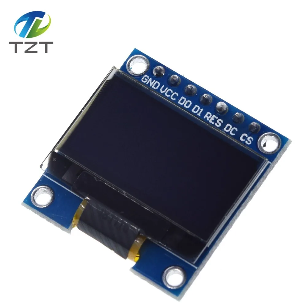 TZT 0.96 inch IIC Serial White OLED Display Module 128X64 I2C SSD1306 12864 LCD Screen Board GND VCC SCL SDA 0.96" for Arduino