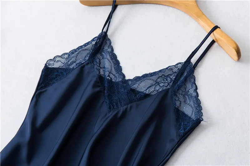 Кружева 3 шт. Атласный халат комплекты Для женщин полосатые пижамы свободные