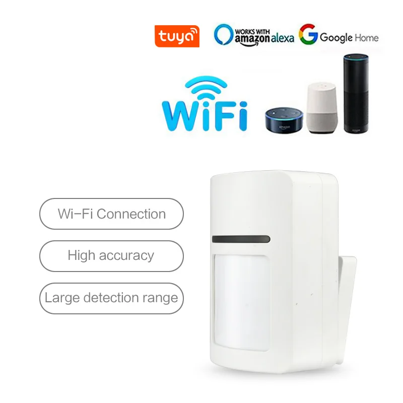 Tuya Smart WiFi инфракрасный детектор движения PIR охранная сигнализация Совместимость Amazon Alexa Google Home IFTTT Tuya приложение дистанционное управление