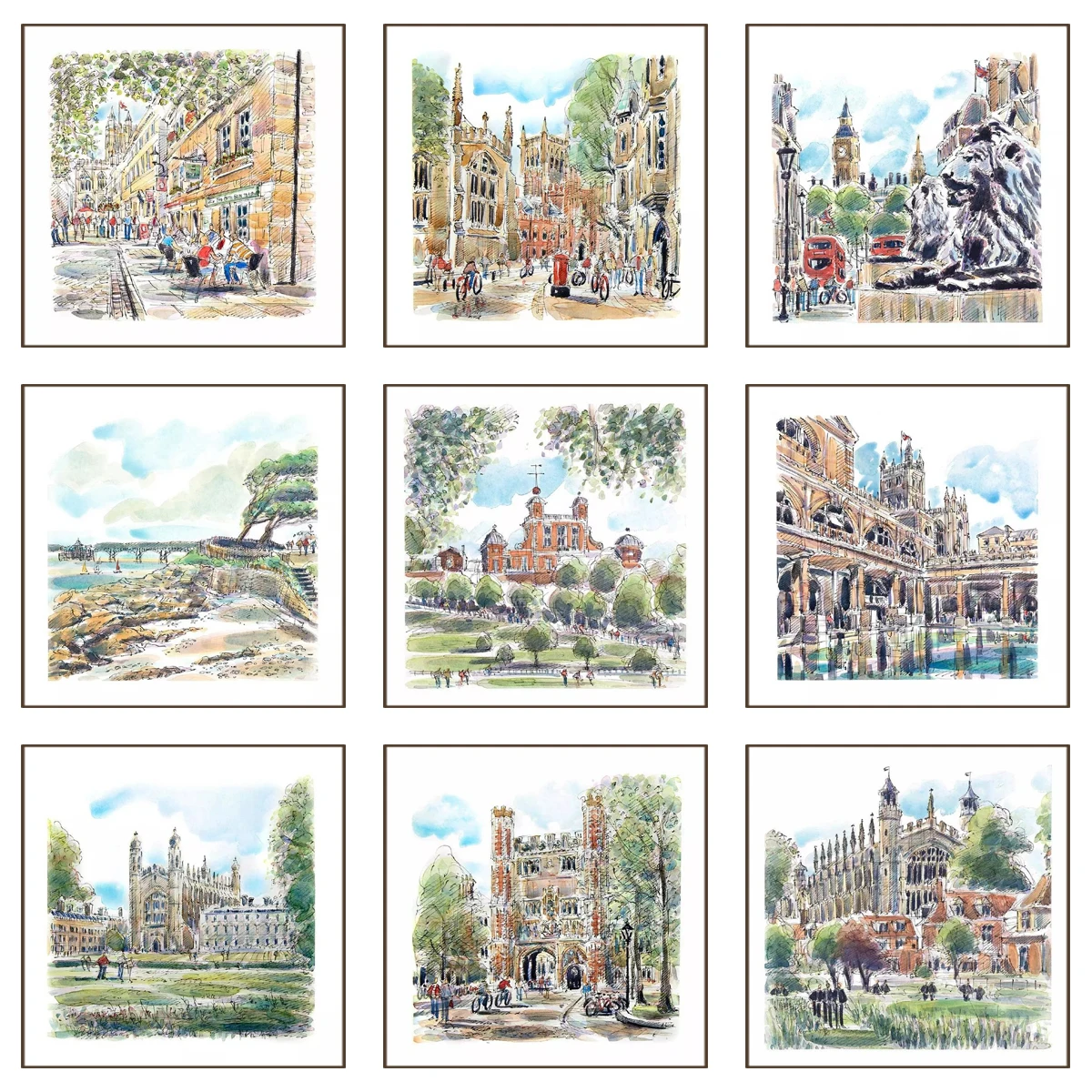 Постер с изображением британских городов холст принтом настенное украшение для