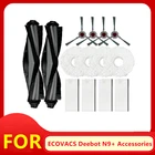 Фильтр НЕРА, основная щетка, боковая щетка, Швабра, тряпка, тканевые Детали Для Ecovacs DEEBOT N9 +, самоочищающаяся деталь