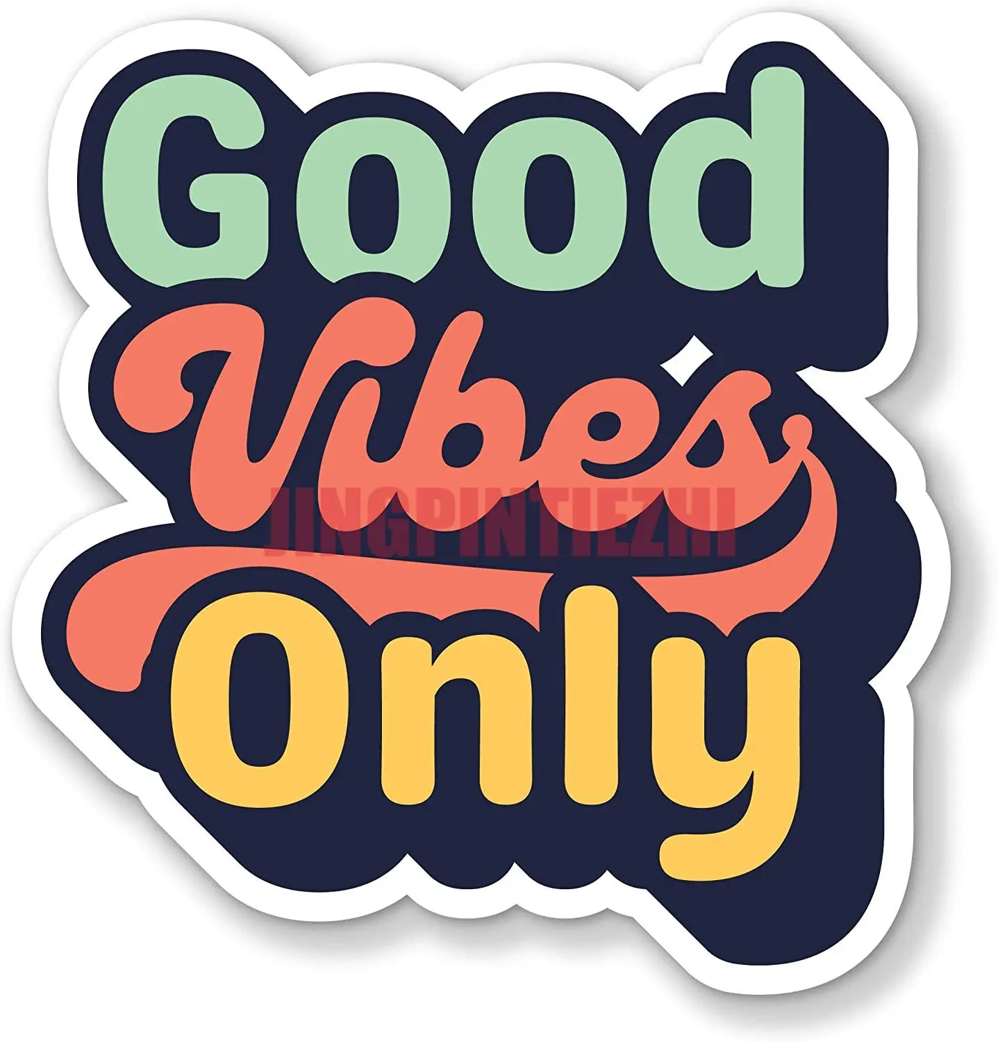 

Car Stickers Vinyl Motorcycle Decal Decoration Laptop Vintage Good Vibes Only Decal Bumper Personality Car Stickers