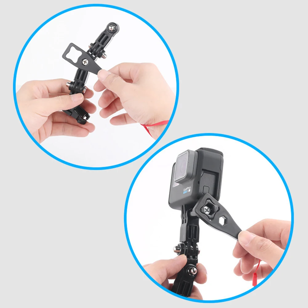 

Adjustable Helmet Chin Mount Kit J-Hook Buckle Adhesive Pad for GoPro Xiao-mi Mijia Universal Accessories
