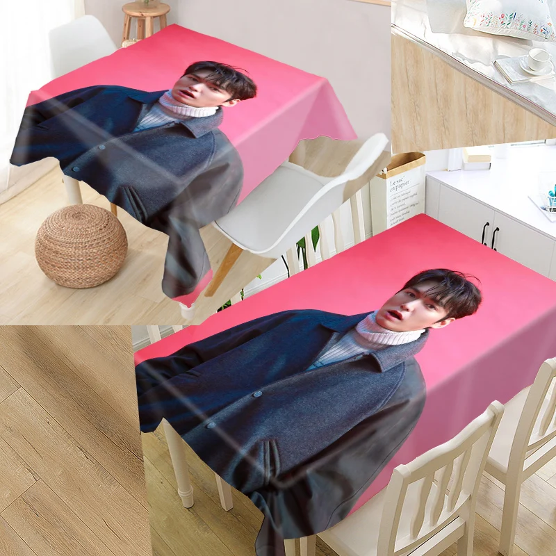 

New Arrival Lee Min Ho Tablecloth 3D Oxford Fabric Square/Rectangular Dust-proof Table Cover For Party Home Decor TV Covers