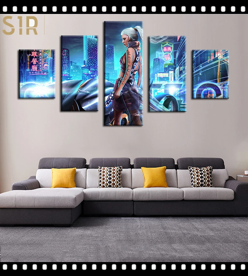 

Anime Movie Posters Wall Art 5 Pieces Canvas Painting Poster Pictures Home Decor Living Room HD Printed Poster Wall Painting