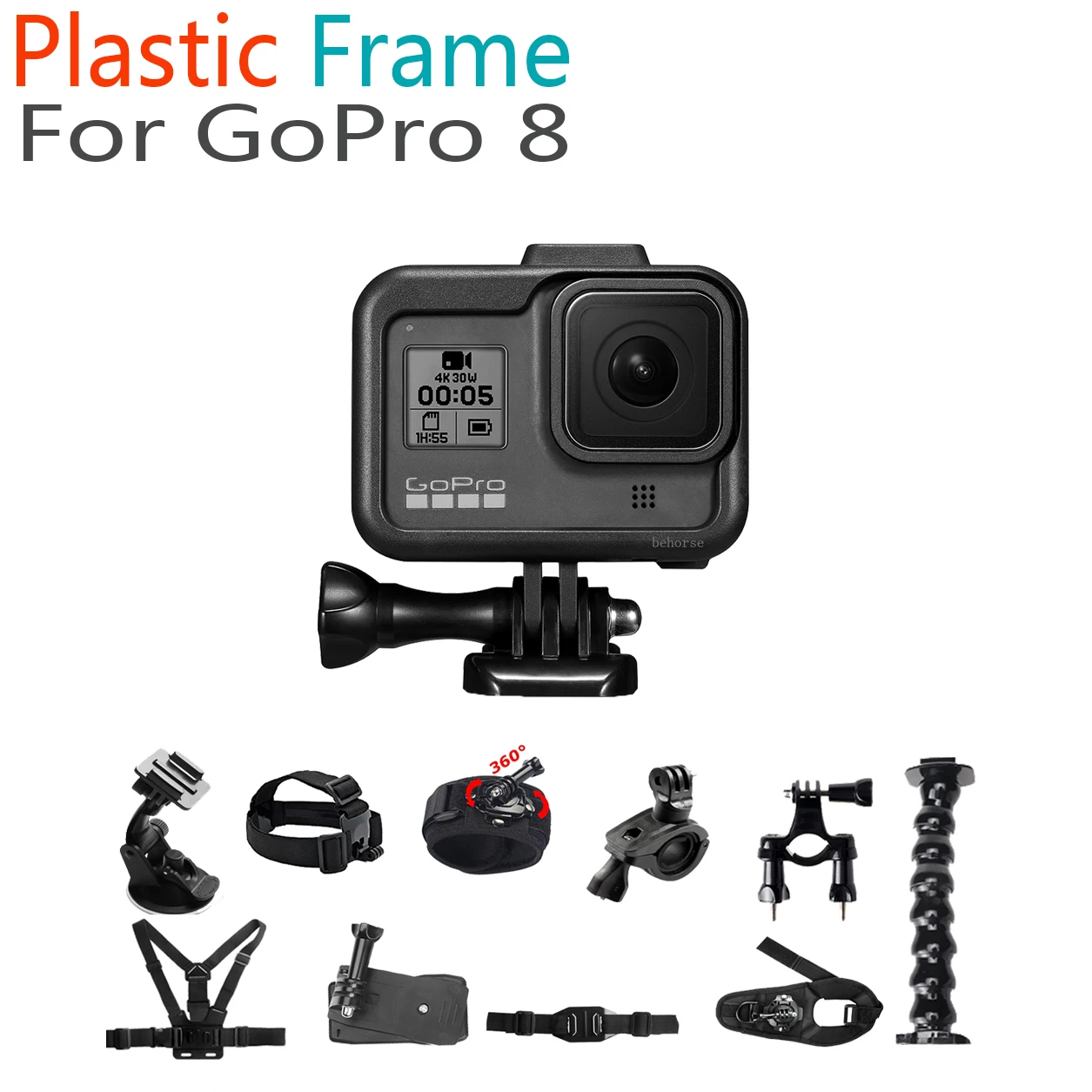 Новинка для Gopro hero 8 Protecive чехол пластиковая рамка держатель набор черный экшн