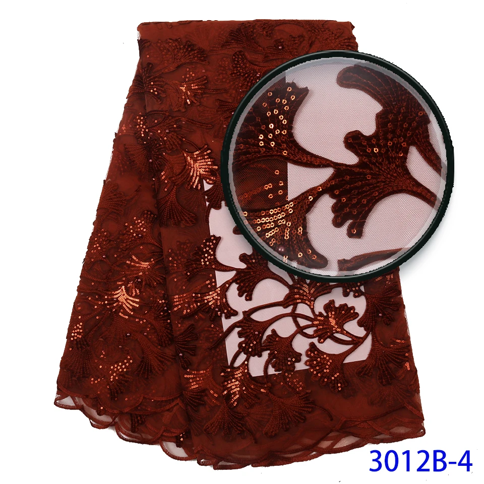 Кружевная ткань в нигерийском стиле 5 ярдов сетчатая кружевная с блестками 2019 |