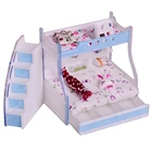 112 детская двухъярусная кровать мебель кукольный домик спальня дети ролевые игры игрушка #3