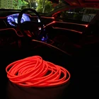Светодиодсветильник неоновая лента EL Wire для приборной панели, декоративное освещение для Volkswagen Golf 5, 6, Passat B5, B6, B7, Bora, MK5, MK6, Tiguan