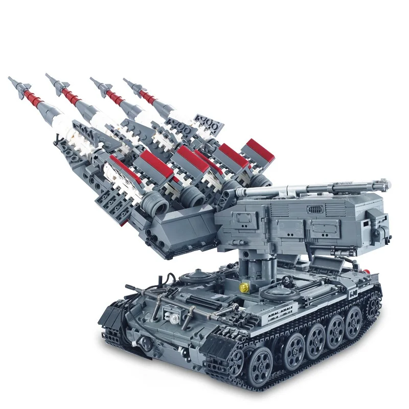 

1753 PCS DIY Building Blocks Simulating Model of SA-3 Missile T5 Tank Minifigures Military Stuff Kids Toys Enlighten Brick