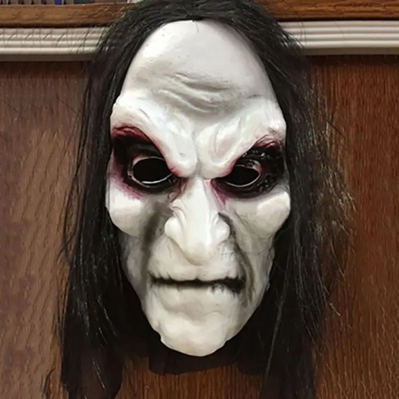 Хэллоуин Зомби Маска реквизит грудж призрак Хеджирование маска зомби реалистичный карнавальный на Хэллоуин маска длинные волосы призрак страшная маска