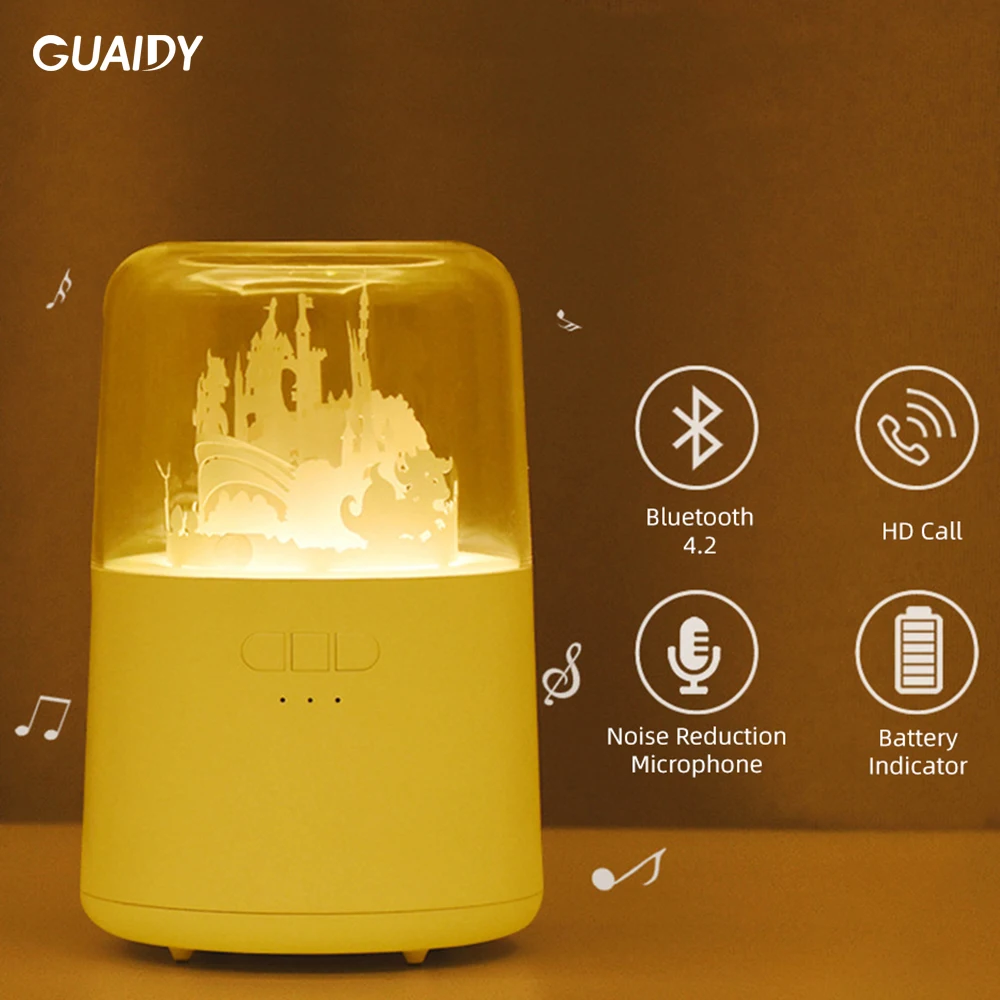 Simple Desk Lamp Bluetooth Speaker Rechargeable Wireless LED USB Mini Night Light Cute Portable Stereo Music Smart Handsfree | Электроника