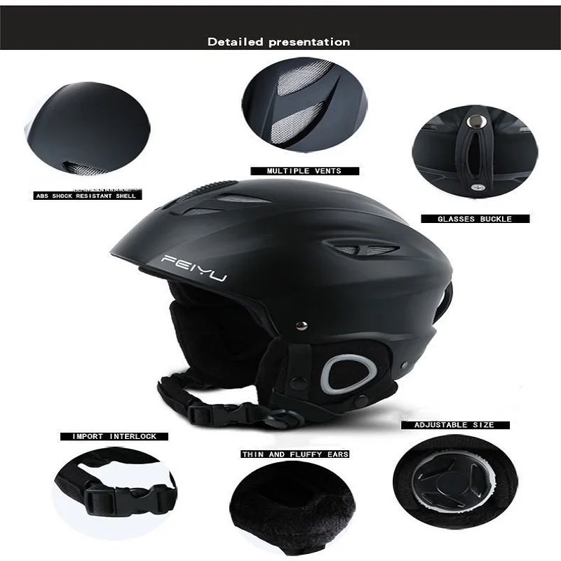 

Fitness equipment Ski helmet head protection Integrally-molded thermal protection Snowboard Helmet Cycling Skiing Snow Men Women