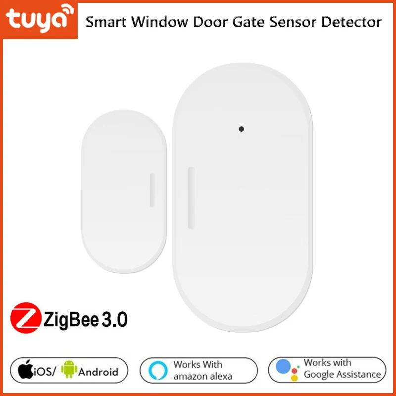 

Smart Tuya ZigBee Window Door Gate Sensor Detector Smart Tuya App Smart Home Security Alarm System Work With Smart Life/Tuya