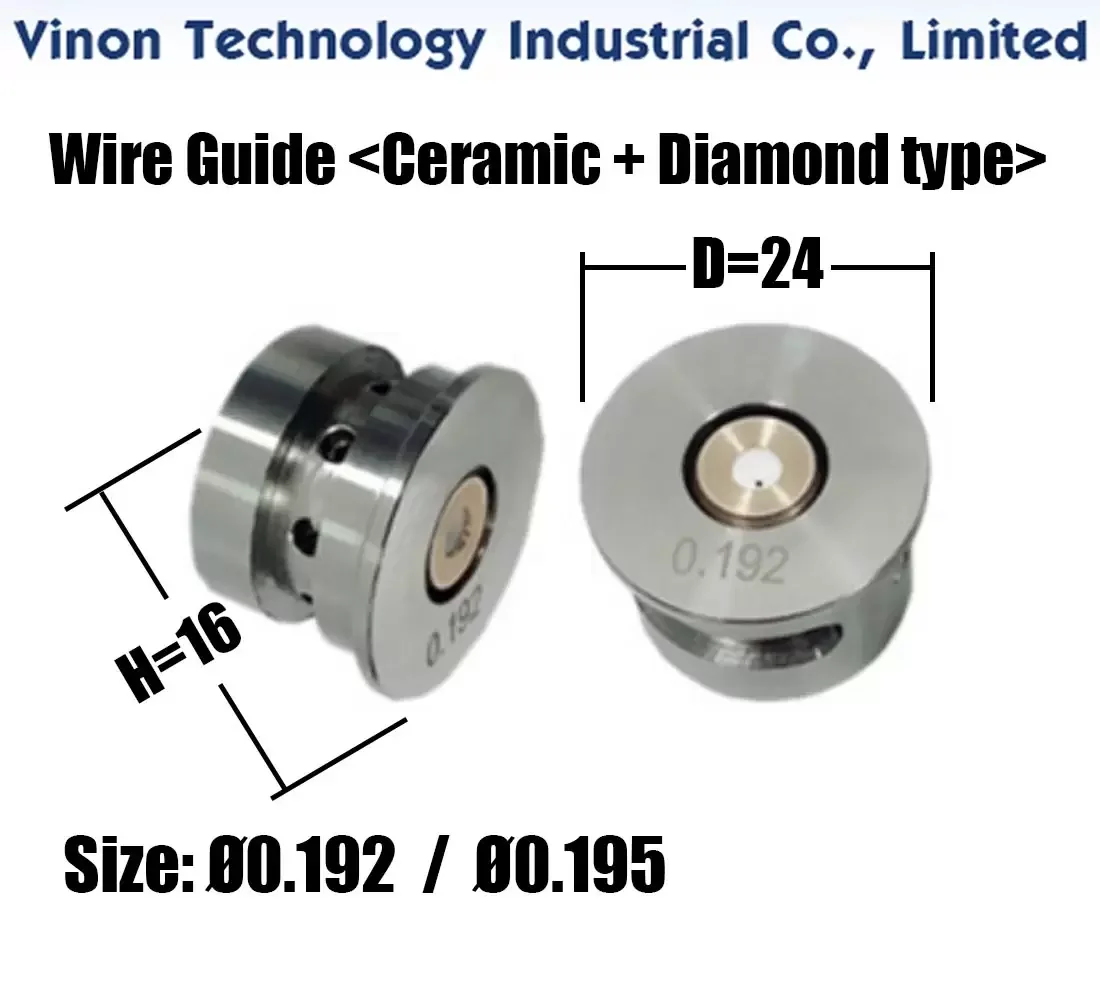 

Ø0.192mm EDM Parts Molybdenum Wire Guide (Ceramic+Diamond type) used for Suzhou HanQi CNC Medium Speed Wire-Cutting Machines