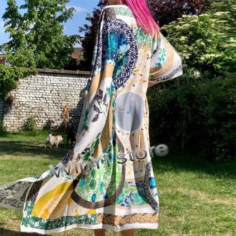 Африканский дизайн Дашики платье шелковое Бисероплетение абайя бандаж Макси