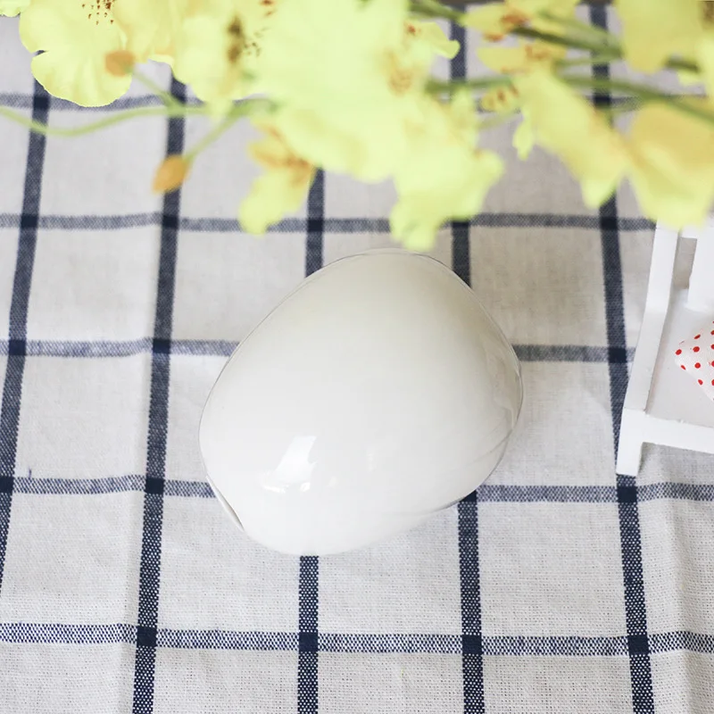 Чисто белая Современная фарфоровая ваза керамическая для цветов простые