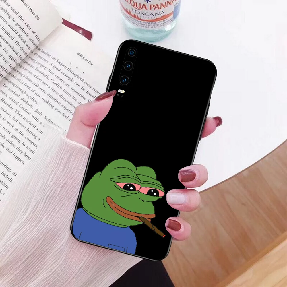 

NBDRUICAI Funny Pepe Frog Face Crying Happy Phone Case for Huawei P9 10 lite P20 pro lite P30 pro lite Psmart mate 20 pro lite