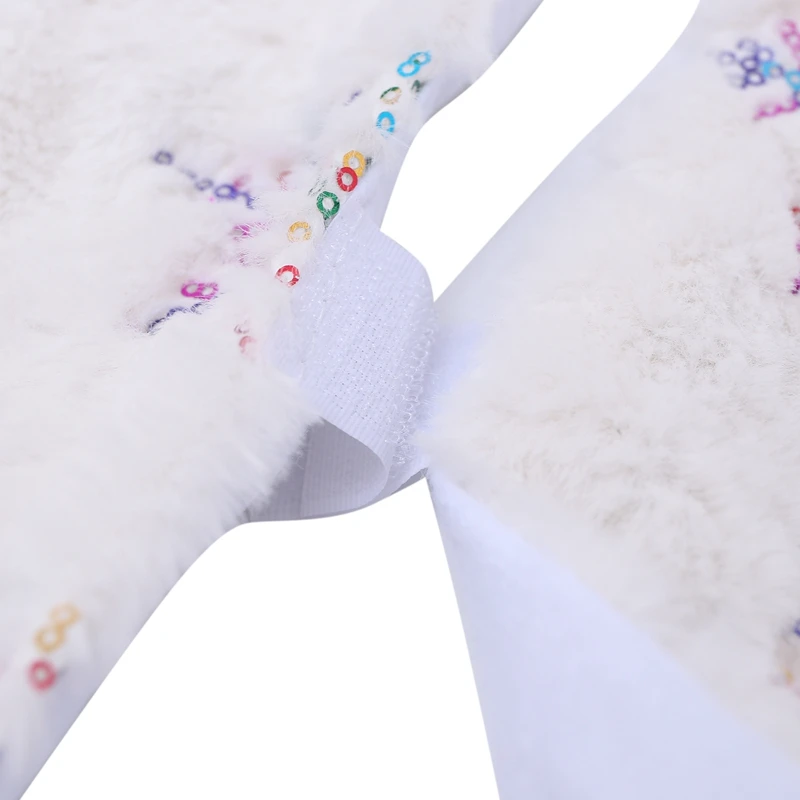 

48 Inch Large Christmas Tree Skirt Thick Snowy White Layers Xmas Tree Skirt for Xmas Holiday Party Home Ornaments