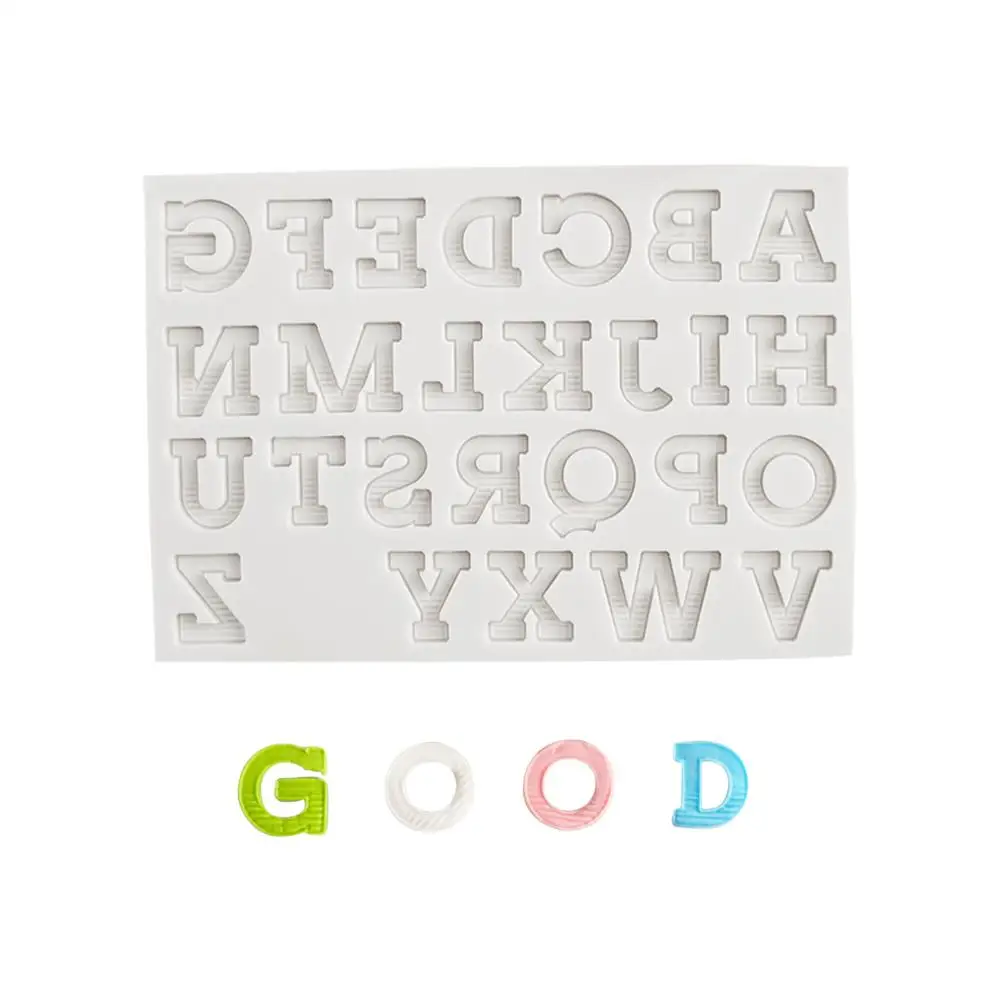 

Letter Silicone Fondant Cakes Decorating Molds Silicone Sugarcraft Chocolate Baking Tools For Cake Candy Gumpaste