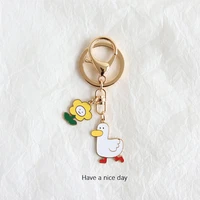 gift for boyfriend keyring phone charm kawaii duckling keychain accessories bag car keychains women personalized couple gift