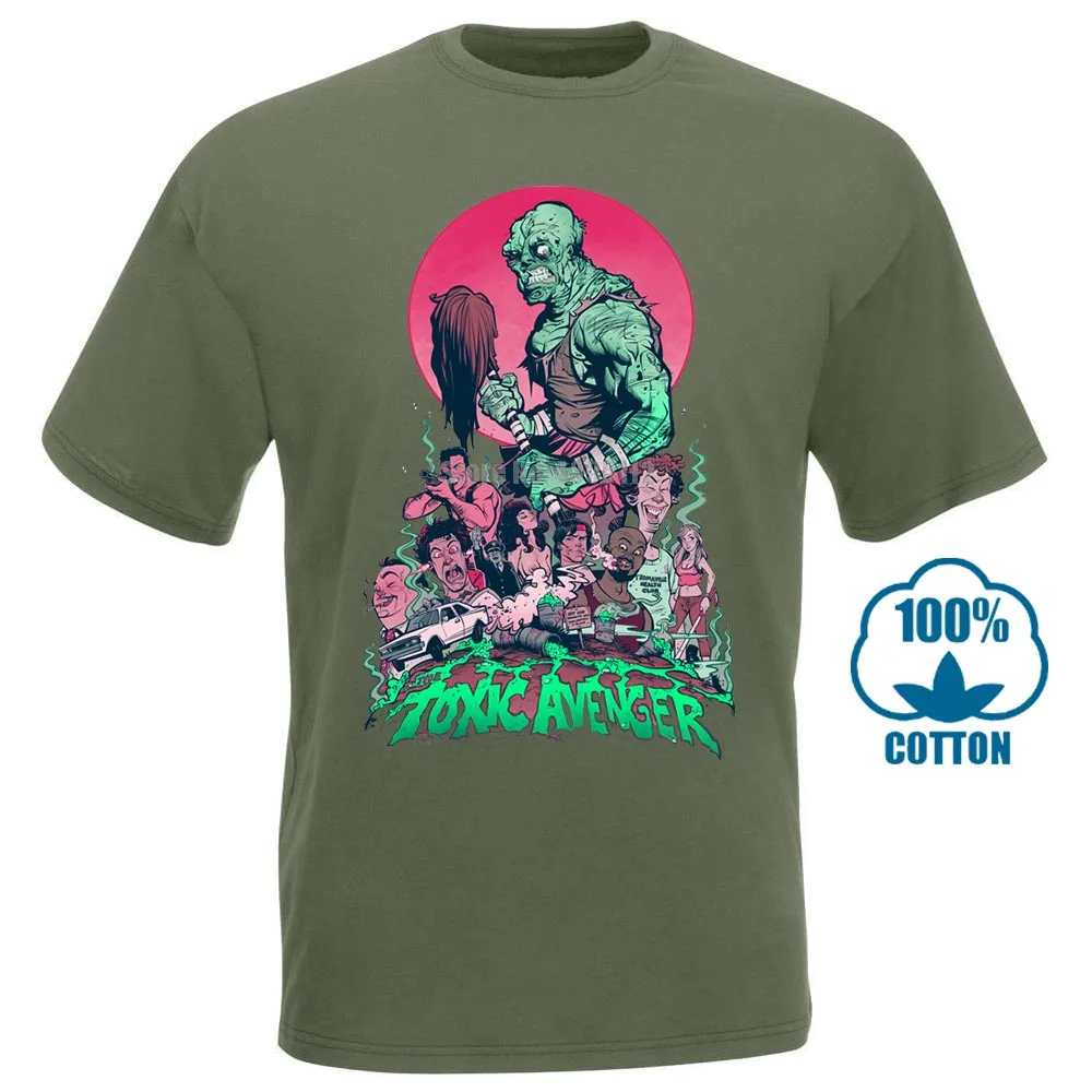 Армейский зеленый Toxic Мститель рубашка Toxic Розовый S 5Xl Графический Футболка мужская футболка короткий рукав круглый вырез - Цвет: Армейский зеленый
