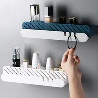 Bathroom Shelf Wall-mounted Free Punching Toilet Wash Basin Storage Rack Toilet Rectangular Desk Organizer For Cosmetics