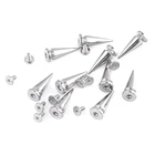 10 шт 10 мм 26 мм серебряные металлические заклепки сумки из натуральной кожи, с ремешком, в стиле панк Одежда с кожаной пряжкой поделки ручной работы Пуля заклепки шпилька шипы