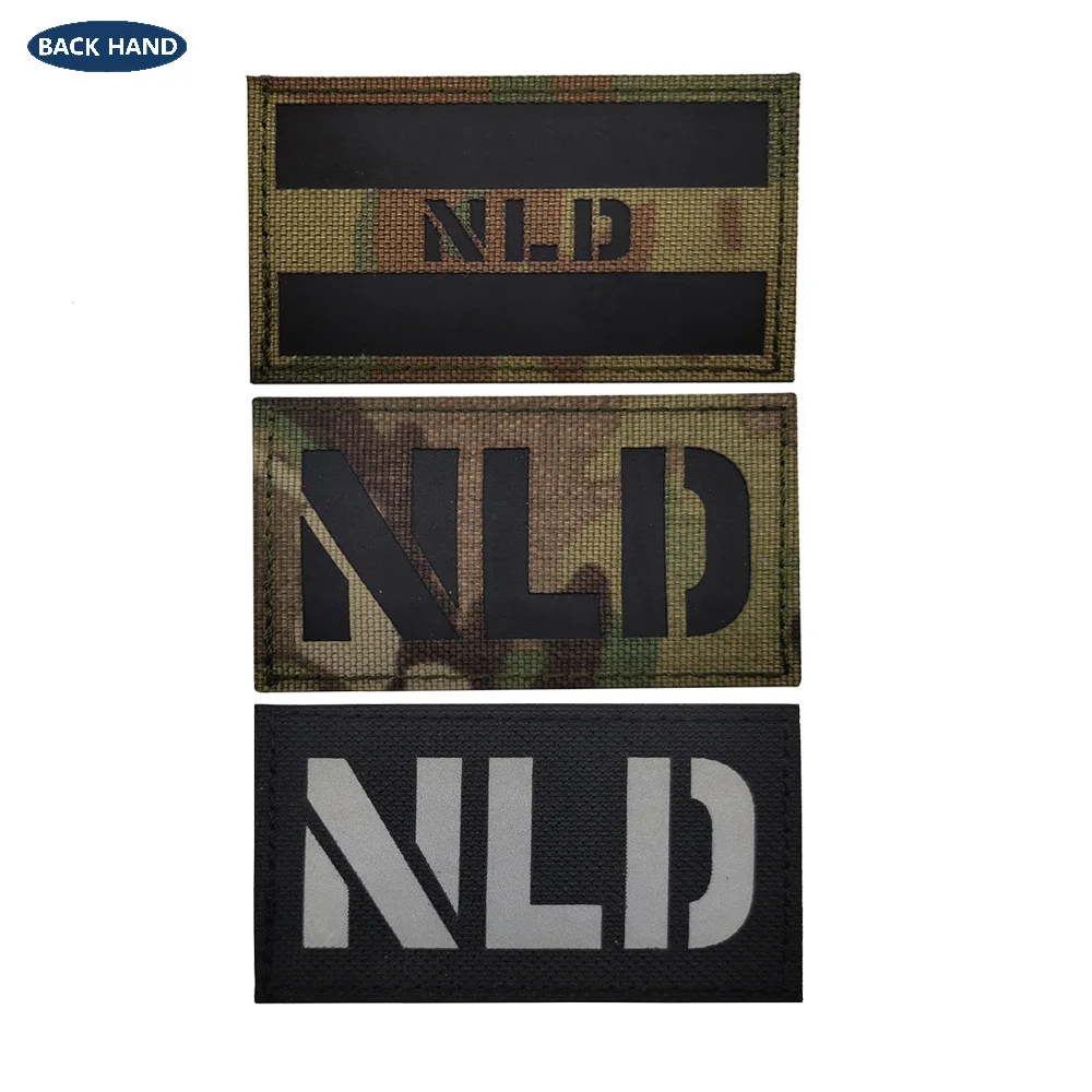 NLD Нидерланды Светоотражающие значки с эмблемой отражающие военные 8*5 см крючок и