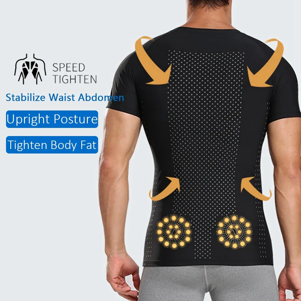 Men's Corset Compression Body Shaper Shirts Hot Sale Shapers Waist Trimmer Belt Waist Trainer Slim Vest Slimming Waist Shapewear