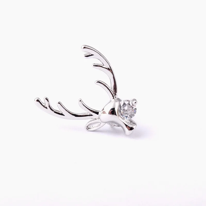 Простой классический серебристый цвет броши в форме звезды снежинки лося для