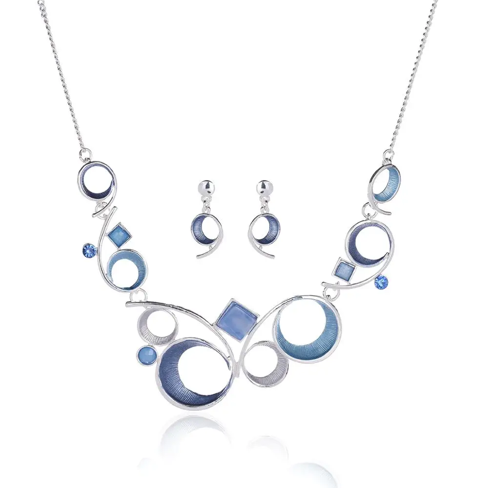 Модные женские свадебные геометрические Ювелирные наборы для женщин вечерние