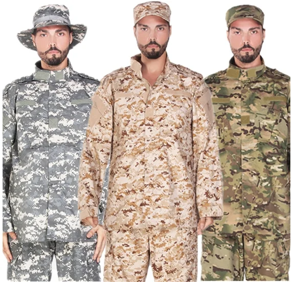 Uniforme Militar del ejército para hombre, traje táctico de las fuerzas especiales, camisa de combate, conjunto de pantalones, ropa de soldado Militar de camuflaje, 17 colores