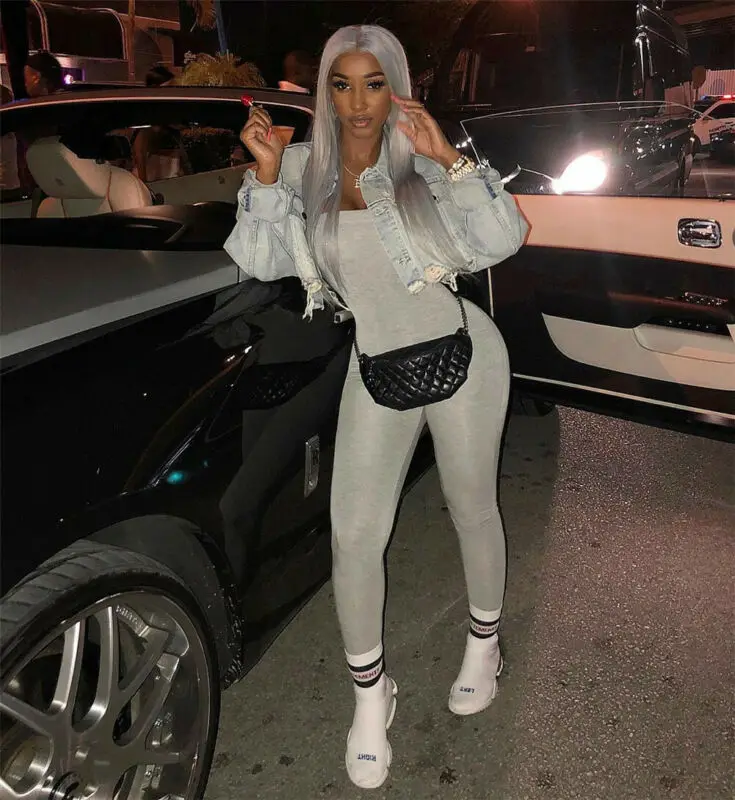 Новый женский клубный комбинезон Осенний однотонный модный сексуальный