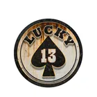 Lucky 13 Ace of Spades Rat Rod Gasser ржавая забавная Наклейка мотоцикл водонепроницаемые автомобильные наклейки