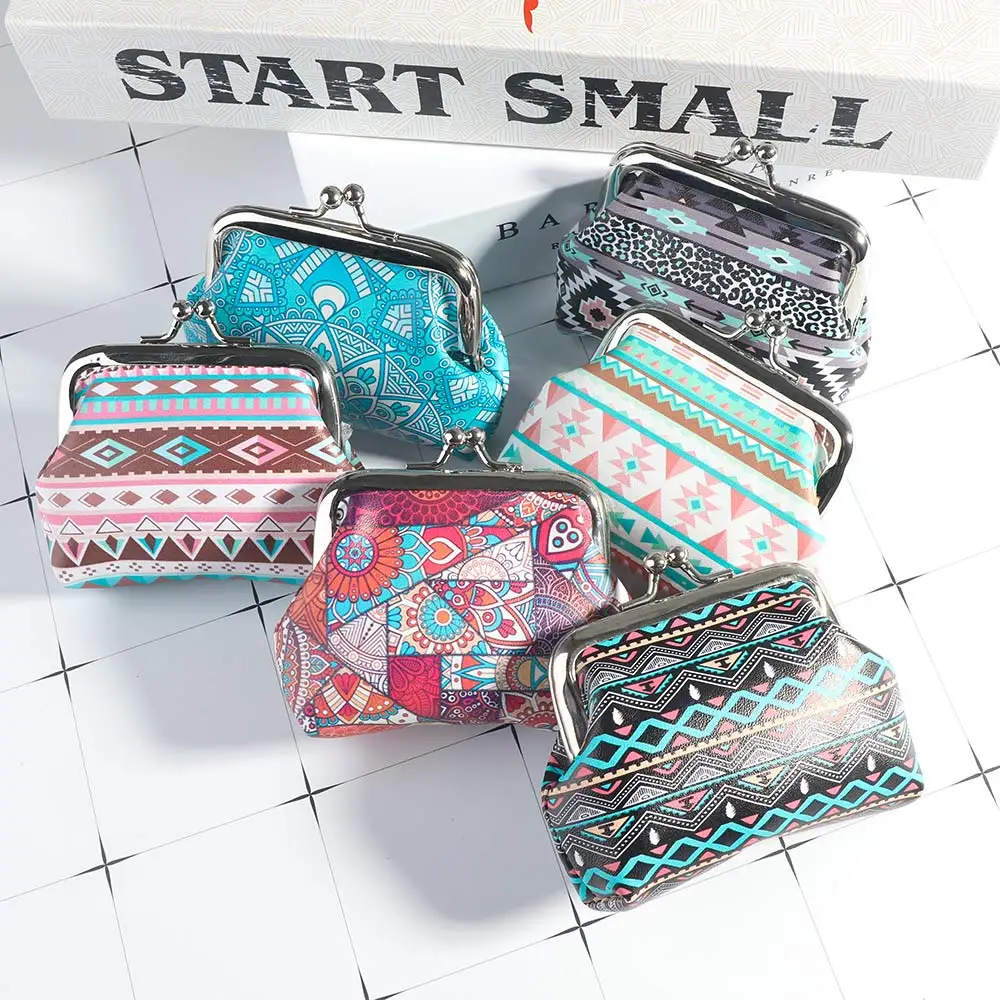 Милые винтажные женские кошельки для монет с защитой от ветра в национальном