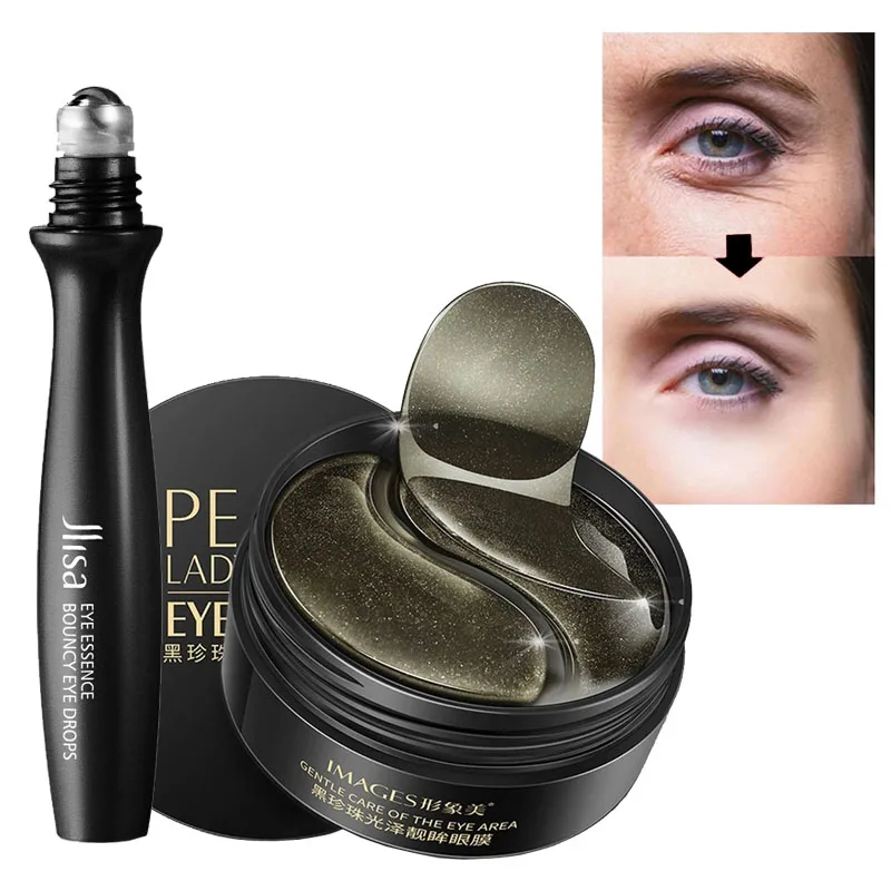 

Black Pearl Eye patches Hydrogel Moisturizing Gel Collagen Eyes Masks Remove Dark Circles Anti Age Bag Wrinkle 60PCS Skin Care M