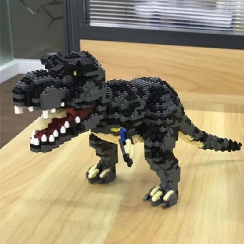 Балодия динозавр тираннозавр рекс Велоцираптор животное Монстр 3D модель DIY Алмаз Мини строительные блоки игрушка для детей без коробки