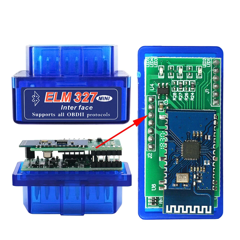 OBDII диагностический сканер ELM327 PIC18F25K80 Bluetooth V1.5 чип OBD2 считыватель кодов ELM 327 V2.1 25K80