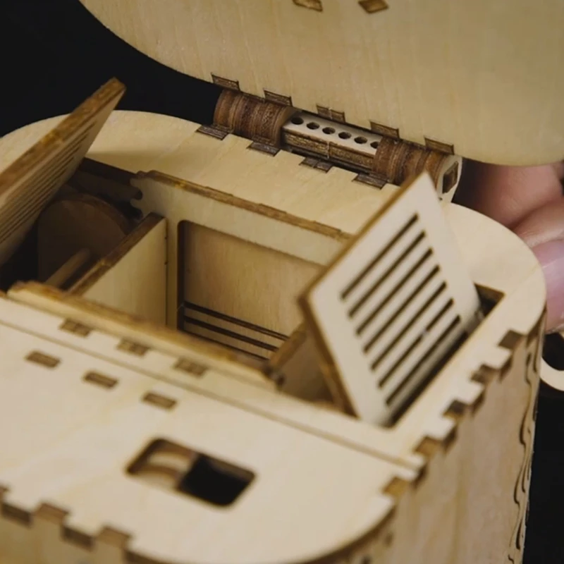 DIY 3D деревянная головоломка коробка для хранения пароль коробка для сокровища сборочная Модель Строительный набор игрушки для детей рождественские подарки на день рождения