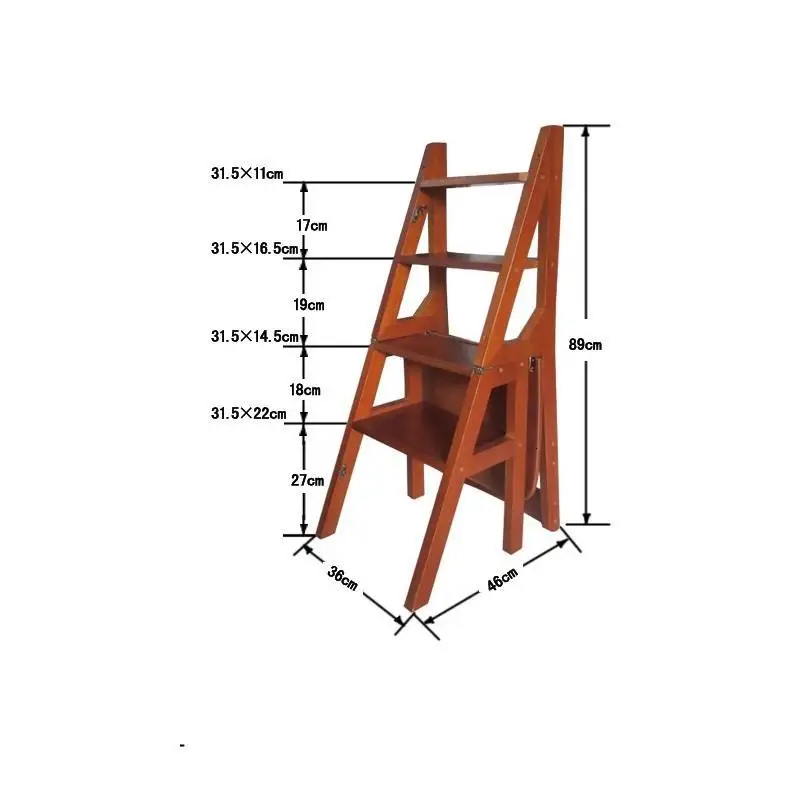 Escalón plisado de madera para silla, escalón escalonado tipo otomano, escalón pequeño