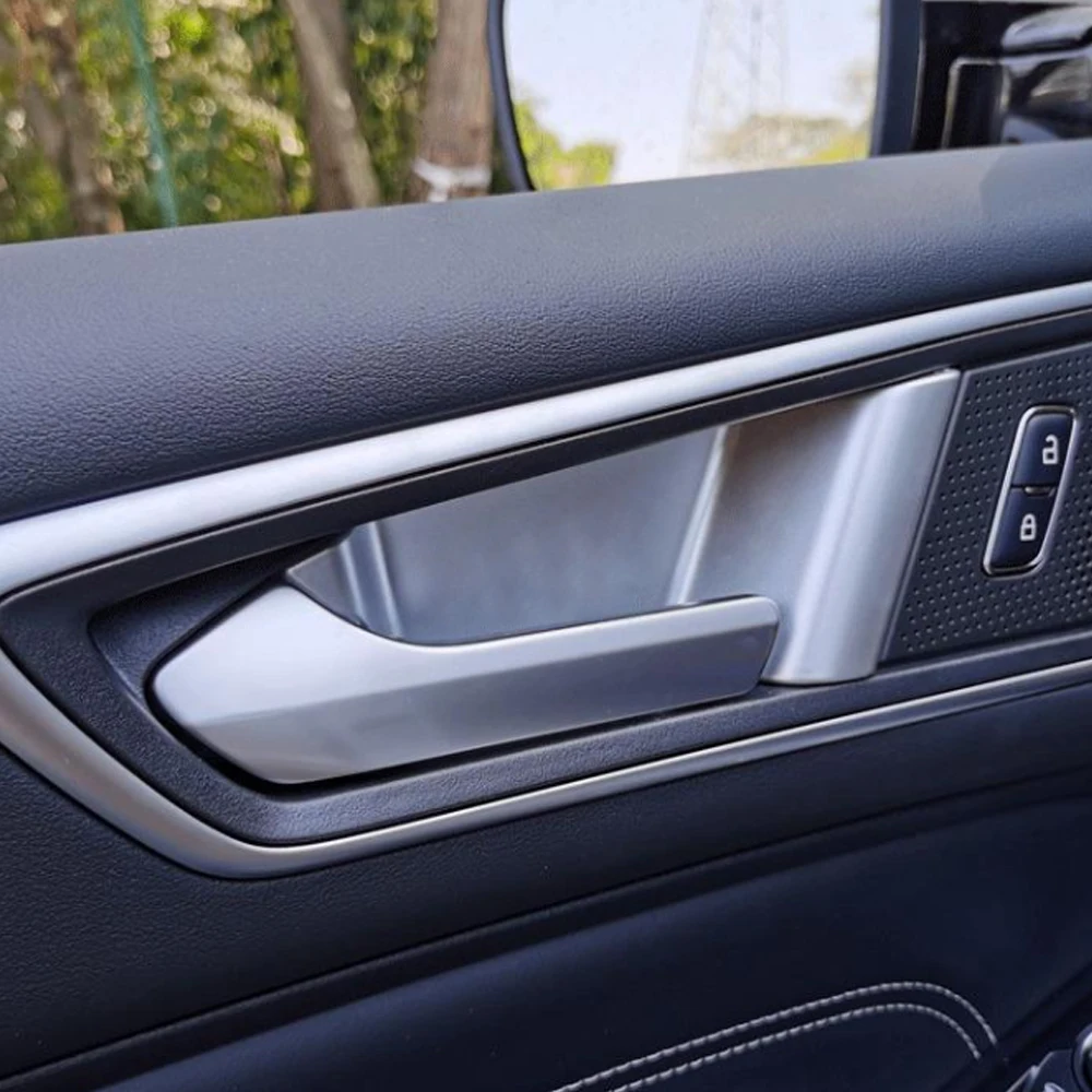

CarMango Car Accessories Inner Door Bowl Gate Wrist Trim Sticker Cover Frame Interior Decoration for Ford Edge 2015-2019