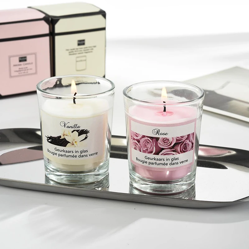 Натуральное эфирное масло соевая фотосвеча стеклянные свечи украшение для дома -