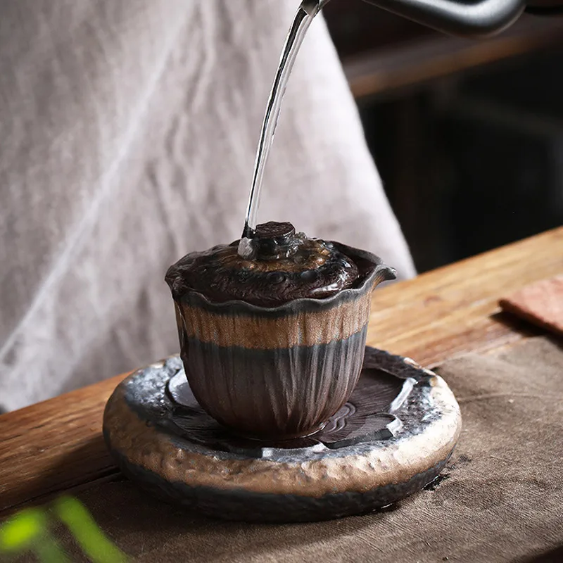 Керамический чайник LUWU ручной работы чайная чашка подставка для лотоса