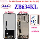 ЖК-дисплей AAA + для ASUS Zenfone Max Shot  Max Plus (M2) ZB634KL, сенсорный экран, дигитайзер, дисплей в сборе для ZB634KL, ЖК-инструмент